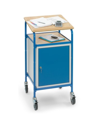 Fetra Rollpult mit Schreibfläche und Stahlschrank, Ladefläche 500 x 600 mm