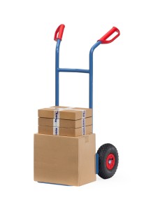 Fetra Stahlrohrkarre, Lufträder, Tragkraft 200 kg, Höhe 1150 mm 2