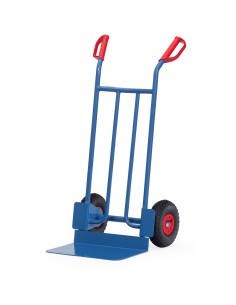 Fetra Stahlrohrkarre, Lufträder, Tragkraft 250kg, Höhe 1150 mm, breite Schaufel