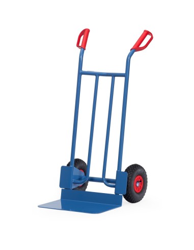 Fetra Stahlrohrkarre, Lufträder, Tragkraft 250kg, Höhe 1150 mm, breite Schaufel