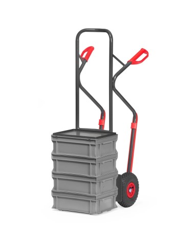 Fetra Stahlrohrkarre, Tragkraft 300 kg, Höhe 1300 mm, Grey Edition