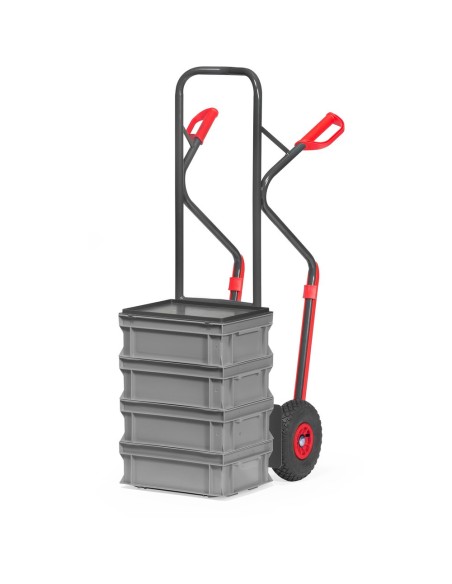 Fetra Stahlrohrkarre, Tragkraft 300 kg, Höhe 1300 mm, Grey Edition