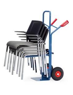 Fetra Stuhlkarre, Lufträder, Tragkraft 300 kg, Höhe 1300 mm, Schaufelbreite 320 mm, 2