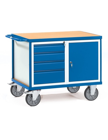 Fetra Tischwagen mit 1 Schrank und 4 Schubladen