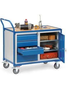 Fetra Tischwagen mit 1 Schrank und 4 Schubladen, umlaufender Rand 2