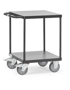 Fetra Tischwagen mit 2 Böden, Tragkraft 500 kg, Grey Edition