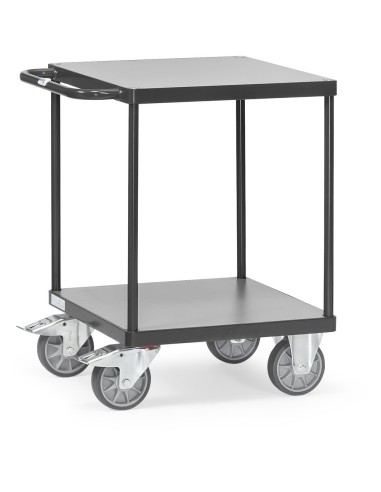 Fetra Tischwagen mit 2 Böden, Tragkraft 500 kg, Grey Edition
