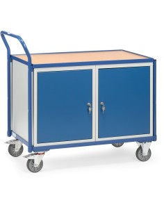 Fetra Tischwagen mit 2 Schränken, umlaufender Rand