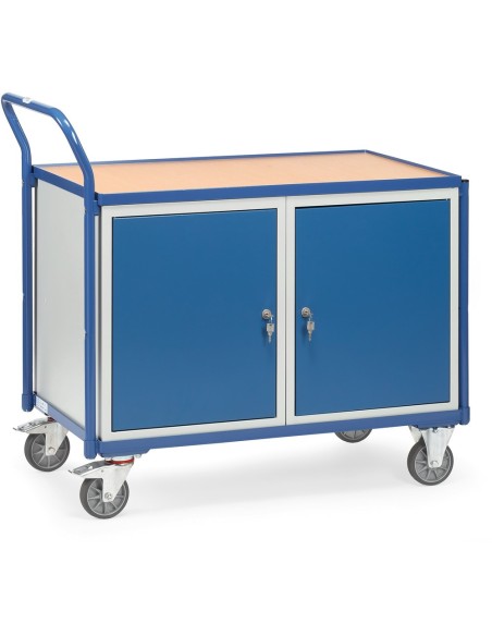Fetra Tischwagen mit 2 Schränken, umlaufender Rand