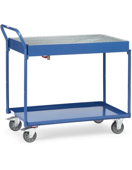 Fetra Tischwagen mit Blechwannen und Gitterrost 1000 x 600 mm