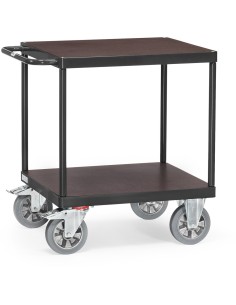 Fetra Tischwagen mit quadratischen Ladeflächen, Grey Edition 700 x 700 mm