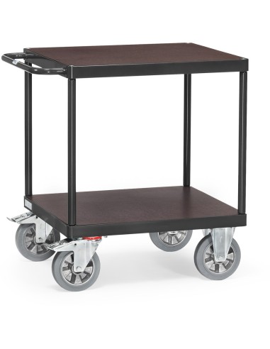 Fetra Tischwagen mit quadratischen Ladeflächen, Grey Edition 700 x 700 mm