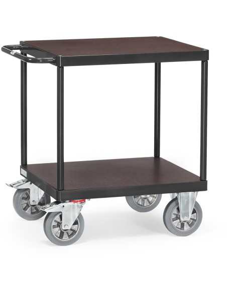 Fetra Tischwagen mit quadratischen Ladeflächen, Grey Edition 700 x 700 mm