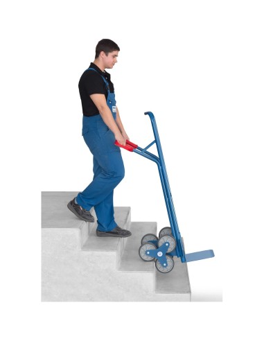 Fetra Treppenkarre Stahl, 2 dreiarmige Rad-Sterne, 200 kg Tragkraft