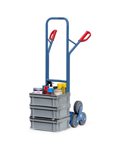 Fetra Treppenkarre Stahl, 2 dreiarmige Rad-Sterne, 200 kg Tragkraft