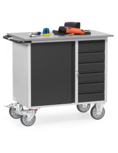 Fetra Werkstattwagen mit 1 Schrank, 6 Schubladen, Grey Edition, 2