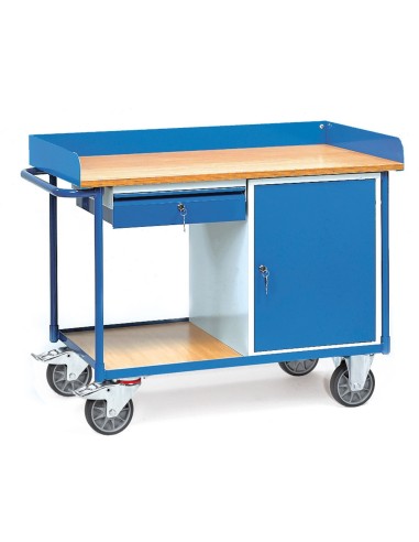Fetra Werkstattwagen mit Umrandung, 1 Schrank und 1 Schublade