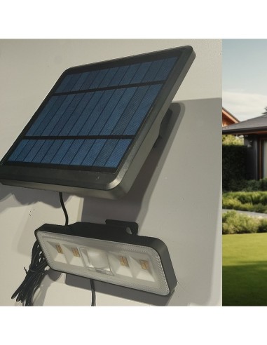 Abnehmbare Solar-LED-Applikation - 1000 Lumen - PIR-Bewegungssensor - 4000K