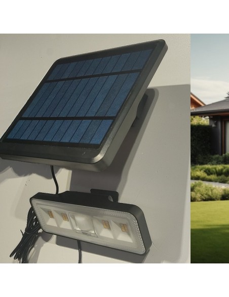 Abnehmbare Solar-LED-Applikation - 1000 Lumen - PIR-Bewegungssensor - 4000K