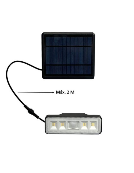 Abnehmbare Solar-LED-Applikation - 1000 Lumen - PIR-Bewegungssensor - 4000K