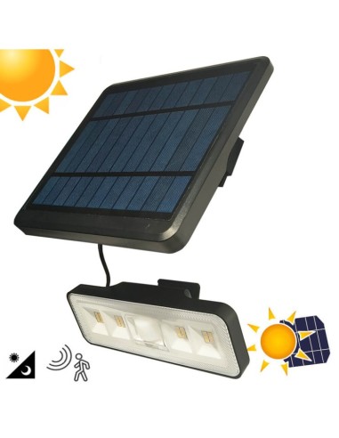 Abnehmbare Solar-LED-Applikation - 1000 Lumen - PIR-Bewegungssensor - 4000K