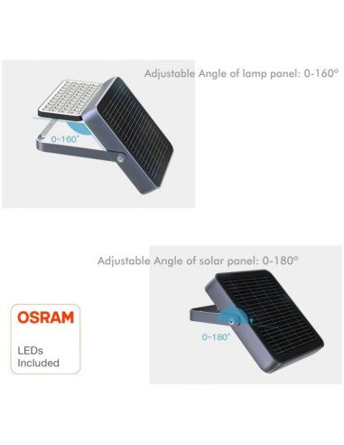 Aussen LED Strahler 100W SOLAR - OSRAM CHIP - 5700K - ALL IN ONE