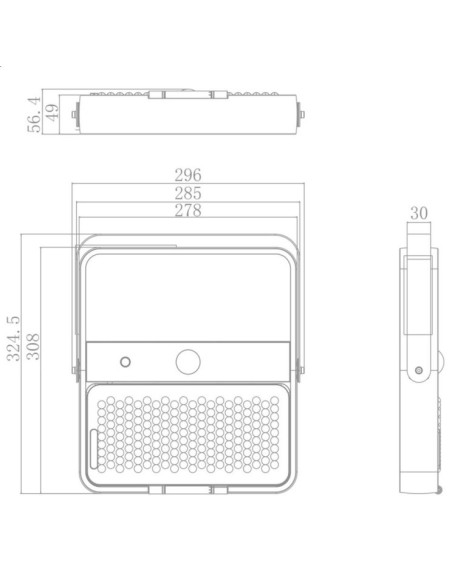 Aussen LED Strahler 100W SOLAR - OSRAM CHIP - 5700K - ALL IN ONE