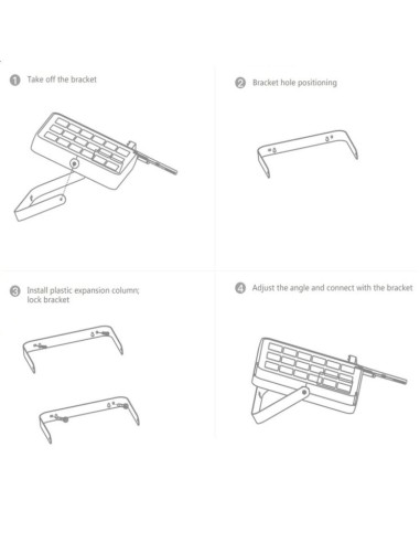 Aussen LED Strahler 100W SOLAR - OSRAM CHIP - 5700K - ALL IN ONE