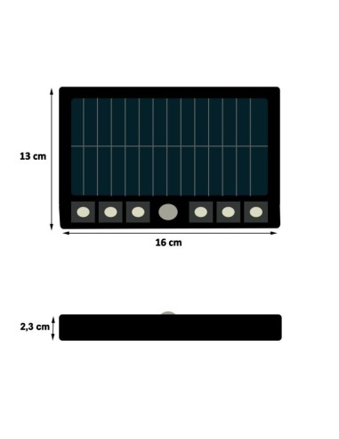 Solarstrahler - Schwenkbar - Led - 5W Chip - Bewegungssensor - 4000K