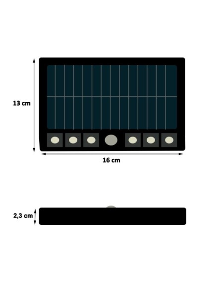 Solarstrahler - Schwenkbar - Led - 5W Chip - Bewegungssensor - 4000K