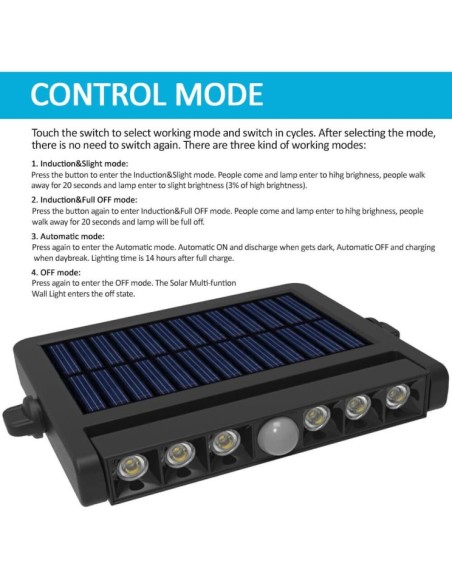 Solarstrahler - Schwenkbar - Led - 5W Chip - Bewegungssensor - 4000K