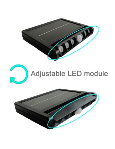 Solarstrahler - Schwenkbar - Led - 5W Chip - Bewegungssensor - 4000K