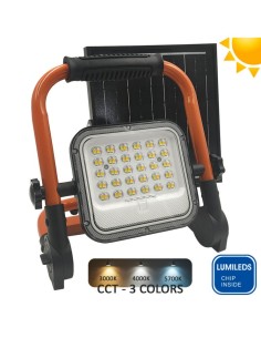 Tragbarer 50W Solar-LED-Flutlichtstrahler - 3CCT - Lumileds Chip IP65