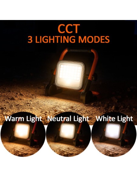 Tragbarer 50W Solar-LED-Flutlichtstrahler - 3CCT - Lumileds Chip IP65