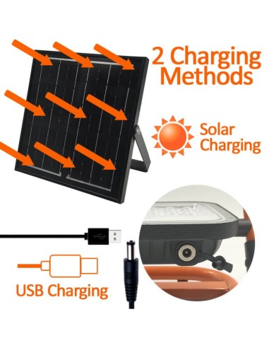 Tragbarer 50W Solar-LED-Flutlichtstrahler - 3CCT - Lumileds Chip IP65