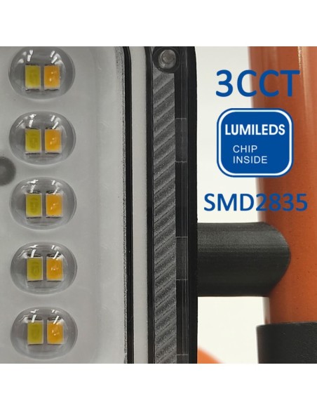 Tragbarer 50W Solar-LED-Flutlichtstrahler - 3CCT - Lumileds Chip IP65