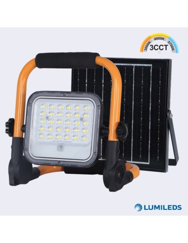 Tragbarer 50W Solar-LED-Flutlichtstrahler - 3CCT - Lumileds Chip IP65