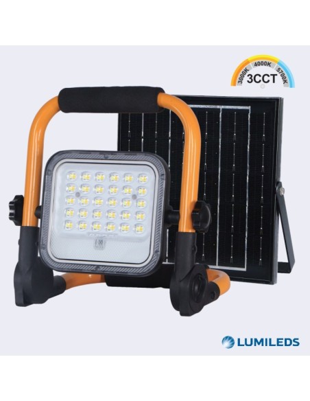 Tragbarer 50W Solar-LED-Flutlichtstrahler - 3CCT - Lumileds Chip IP65