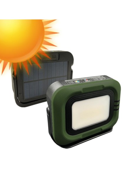 Tragbarer LED-Solarstrahler - CCT - 1200 Lumen - Power Bank + USB aufladbar