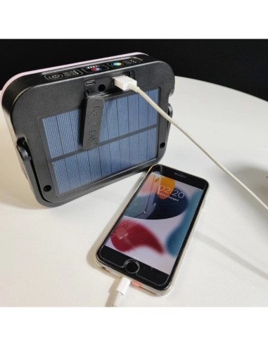 Tragbarer LED-Solarstrahler - CCT - 1200 Lumen - Power Bank + USB aufladbar