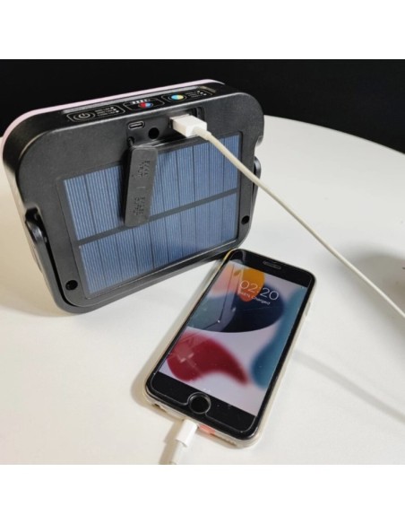 Tragbarer LED-Solarstrahler - CCT - 1200 Lumen - Power Bank + USB aufladbar