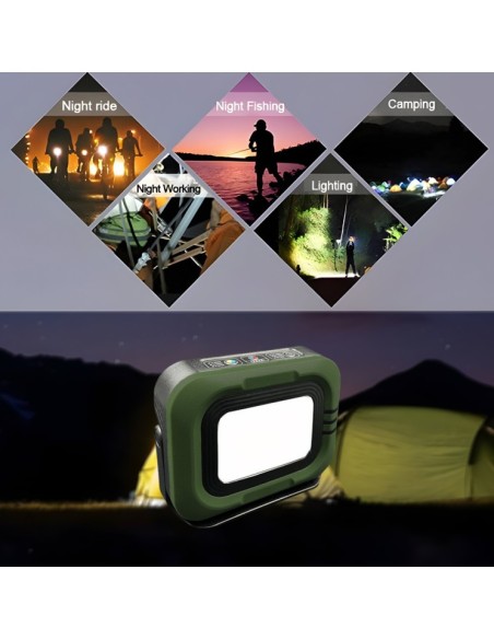 Tragbarer LED-Solarstrahler - CCT - 1200 Lumen - Power Bank + USB aufladbar