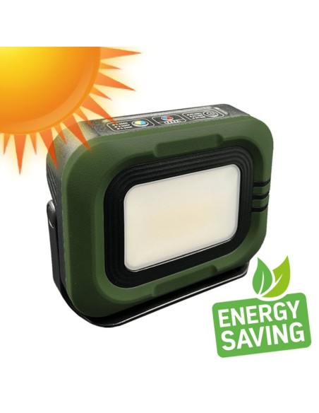 Tragbarer LED-Solarstrahler - CCT - 1200 Lumen - Power Bank + USB aufladbar