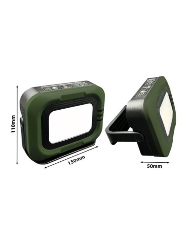 Tragbarer LED-Solarstrahler - CCT - 1200 Lumen - Power Bank + USB aufladbar