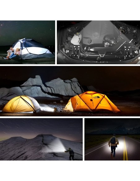 Tragbarer LED-Solarstrahler - CCT - 1200 Lumen - Power Bank + USB aufladbar