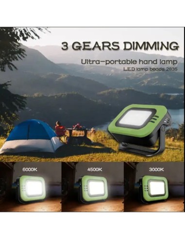 Tragbarer LED-Solarstrahler - CCT - 1200 Lumen - Power Bank + USB aufladbar