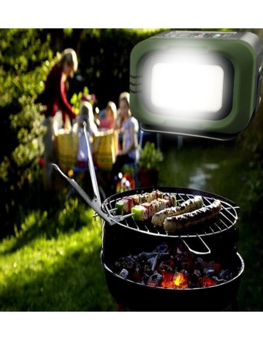 Tragbarer LED-Solarstrahler - CCT - 1200 Lumen - Power Bank + USB aufladbar