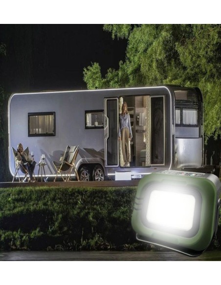 Tragbarer LED-Solarstrahler - CCT - 1200 Lumen - Power Bank + USB aufladbar