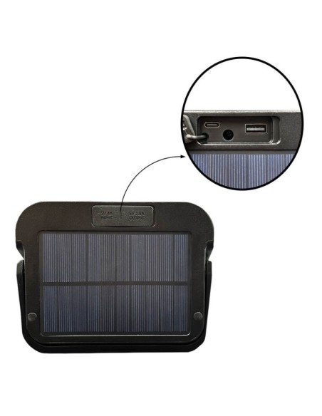 Tragbarer LED-Solarstrahler - CCT - 1200 Lumen - Power Bank + USB aufladbar