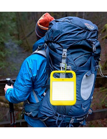 Tragbarer Solar-LED-Strahler - 4W - Powerbank + USB wiederaufladbar